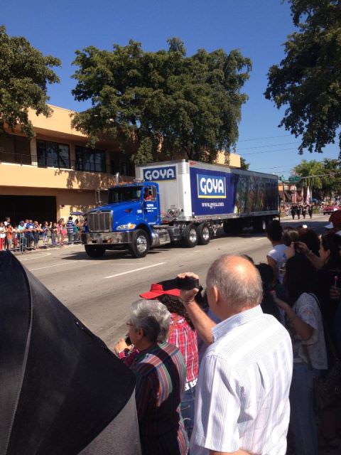 Goya truck leading the Three Kings Parade