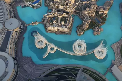The Dubai Fountain in Dubai United Arab Emirates