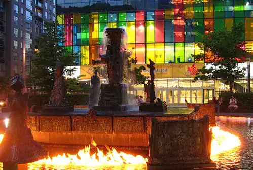 The La Joute Fountain in Montreal Canada